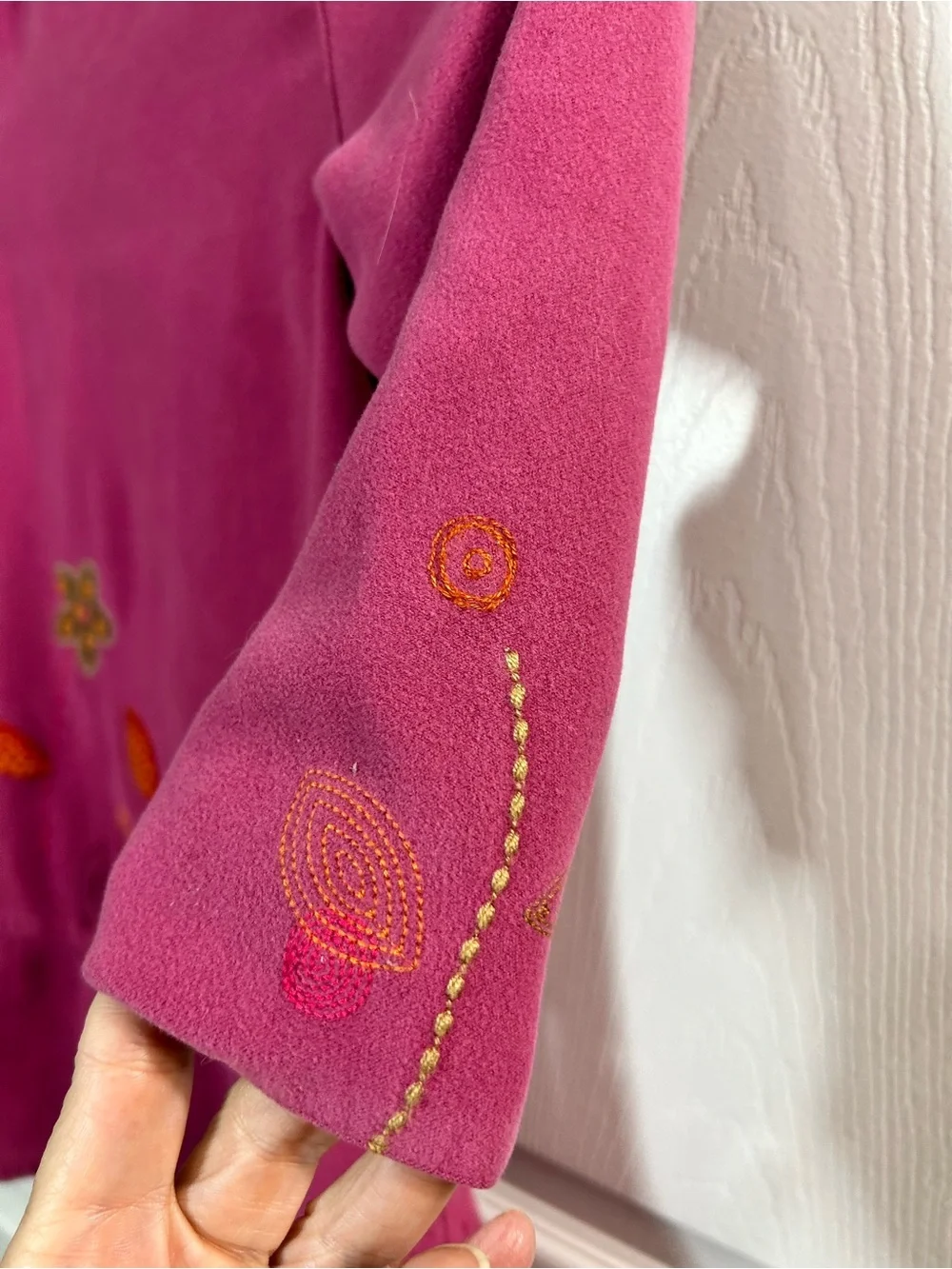 Catimini Girls Pink Dress Velour / Corduroy Mock Neck Size 5A 108